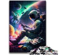 Puzzles pour Adultes 1000 pièces Astronaute Espace pour 14 Ans et Plus Jouet éducatif intellectuel décompressant Excellent Cadeau 38x26cm