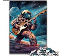 Puzzles pour Adultes 1000 pièces Astronaute Jouant de la Guitare, Jeux éducatifs, décoration d'intérieur, idéal comme Cadeau pour Toute la Famille (Taille 26x38cm)