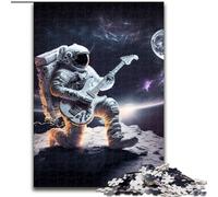 Puzzles pour Adultes 1000 pièces Astronaute Jouant de la Guitare, pour Les 14 Ans et Plus pour Un Jeu éducatif Défi Jouet Cadeau pour Les Anniversaires (Taille 26x38cm)