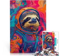 Puzzles pour Adultes 1000 pièces Astronaute Paresseux dans l'espace Jouet éducatif Anti-Stress Une œuvre d'art 38x26cm