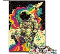 Puzzles pour Adultes 1000 pièces Astronaute psychédélique, Aide Le Cerveau à exercer des Jouets addictifs pour cultiver la Patience et améliorer la mémoire (Taille 50x75cm)