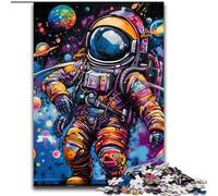 Puzzles pour Adultes 1000 pièces Astronautes artistiques Puzzle Activité à Domicile pour Les Vacances, Les Anniversaires et Les soirées de Jeux en Famille (Taille : 26x38cm)