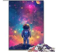 Puzzles pour Adultes 1000 pièces Astronautes colorés en Bois, décoration Parfaite pour la Maison ou Le Bureau, Cadeau de Noël idéal 50x75cm pour Un Jeu interactif en Famille
