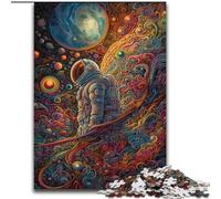 Puzzles pour Adultes 1000 pièces Astronautes psychédéliques Jeu Familial interactif, pour Les fêtes, Jeu d'activités familiales (Taille : 26x38cm)