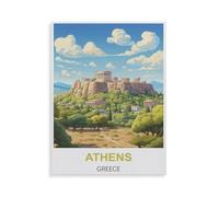 Puzzles pour Adultes 1000 Pièces，Athènes, Grèce，Puzzle en Bois Enfants Jouet Cadeau Éducatif Intellectuel Décompression Amusant Jeu De Famille（75x50cm）-HL4