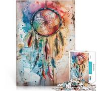 Puzzles pour Adultes 1000 pièces Attrape-rêves Aquarelle Jouets Jeux éducatifs Soulagement du Stress Cadeau Amusant 75x50cm