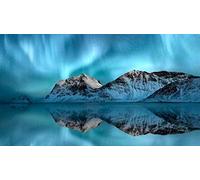 Puzzles pour Adultes 1000 pièces, Aurores boréales sur Les îles Lofoten, Norvège, Puzzles (75 x 50 cm) 26 x 38 cm