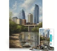 Puzzles pour Adultes 1000 pièces Austin Beauty USA Découpe précise Art Focus Jeu Amusant Jeu de détente Décoration Murale de Noël (38x26cm)