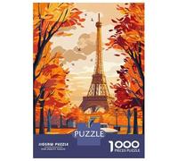Puzzles pour Adultes 1000 Pièces Autumn in Paris Puzzle Jeux Relaxants Difficile, Difficile, Stimulant À Terminer 52x38cm/1000pcs