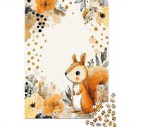 Puzzles pour Adultes 1000 Pièces Autumn Squirrel Illustration Puzzle pour Adultes - Jouets À Monter Soi-même - Décoration Parfaite - Cadeaux Uniques pour Anniversaires Et Noël 70x50cm/1000pcs