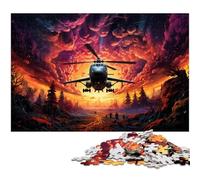 Puzzles pour Adultes 1000 pièces Avion dans Le Ciel coloré Puzzles pour Adultes Puzzle en Bois Superbes Cadeaux pour Noël 1000 pièces (75x50cm)