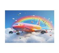 Puzzles pour Adultes 1000 Pièces Avion Puzzles pour Adultes Et Enfants Puzzles en Bois Excellent Cadeau pour Les Adultes （75×50cm）
