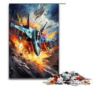 Puzzles pour Adultes 1000 pièces Avions de Combat entourés d'éclaboussures Beaucoup de Couleurs Puzzle Impossible Jeu Familial Soulagement du Stress Défi Difficile 75x50cm