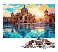 Puzzles pour Adultes 1000 pièces Bains thermaux psychédéliques colorés à Budapest Puzzle Jouets Décoration intérieure Unique et Cadeaux Convient aux Adolescents de 14 Ans et Plus 1000 pièces(38x26cm)