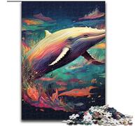 Puzzles pour Adultes, 1000 pièces, Baleine colorée, Puzzle 1000 pièces, décoration DIY, Cadeaux de Vacances stimulants pour Le Cerveau (Taille 26x38cm)