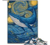 Puzzles pour Adultes 1000 pièces Baleine, Jeu Familial Anti-Stress, défi Difficile, renforce l'amour Entre Couples (Taille 50x75cm)