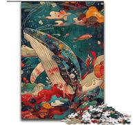Puzzles pour Adultes 1000 pièces Baleine Magique, Jeu Familial Anti-Stress, défi Difficile, renforce l'amour Entre Couples (Taille 50x75cm)