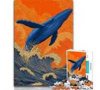 Puzzles pour Adultes 1000 pièces Baleine mystérieuse 1000 pièces pour Adultes Jeu de Quiz idéal comme Cadeau pour Toute la Famille 26x38cm