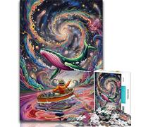 Puzzles pour Adultes 1000 pièces Baleine psychédélique, Jeux éducatifs, décoration d'intérieur, Cadeau d'anniversaire, Art Mural (38x26cm)