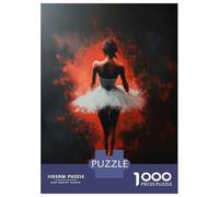 Puzzles pour Adultes 1000 Pièces Ballet Dancer in Red Ballet Passion in Shadows Puzzle pour Adultes - Jeu Anti-Stress - Améliore La Mémoire - Difficile Et Stimulant 52x38cm/1000pcs