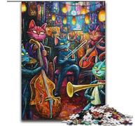 Puzzles pour Adultes 1000 pièces Band Cats Puzzles 1000 pièces pour Adultes Décoration Murale et Jeu Familial Cadeau (Taille 26x38cm)