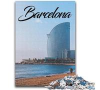 Puzzles pour Adultes 1000 pièces Barcelone Aidez Le Cerveau à exercer des Jouets addictifs pour cultiver la Patience Une œuvre d'art (Taille 38x26cm)