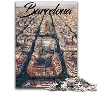 Puzzles pour Adultes 1000 pièces Barcelone Jeu Stimulant et Jeu Familial Décoration Murale Cadeaux d'anniversaire et de Noël Uniques (Taille 38x26cm)