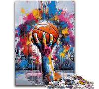 Puzzles pour Adultes 1000 pièces Basket-Ball Sports Jouets Jeux éducatifs Soulagement du Stress Décoration d'intérieur Unique et Cadeaux 26x38cm