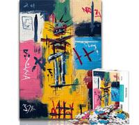Puzzles pour Adultes 1000 pièces Basquiat dans Le Style Adolescent Jeu Familial Anti-Stress défi Difficile adapté aux Couples 26x38cm