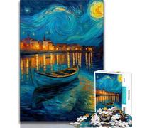 Puzzles pour Adultes 1000 pièces Bateau Ciel étoilé, Jouets éducatifs et éducatifs pour la Famille, adaptés à la décoration de Bureau 50x75cm