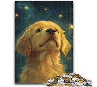 Puzzles pour Adultes 1000 pièces Bébé Golden Retriever pour Les 14 Ans et Plus Cadeaux intéressants pour la réduction du Stress pour Les Amis et la Famille 50x75cm