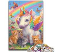 Puzzles pour Adultes 1000 pièces Bébé Licorne Aidez Le Cerveau à exercer des Jouets addictifs pour cultiver la Patience Une œuvre d'art 50x75cm