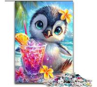 Puzzles pour Adultes 1000 pièces Bébé Pingouin Jouets Jeux éducatifs Anti-Stress Collection Artistes, Beaux-Arts (Taille 26x38cm)