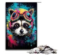Puzzles pour Adultes 1000 pièces Bébé Robot Raton Laveur par SplattersDe Nombreux Motifs épais et colorés L'assemblage Aide Le Cerveau à exercer des Jouets addictifs pour cultiver la Patience 75x50cm