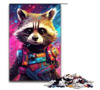 Puzzles pour Adultes 1000 pièces Bébé Robot Raton Laveur par SplattersLots de Puzzles épais et colorés Cadeaux d'anniversaire pour et Adolescents de 14 Ans et Plus 75x50cm