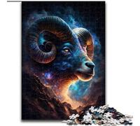 Puzzles pour Adultes 1000 pièces Bélier Cosmique en Bois, activité Amusante à la Maison 50x75cm, activité familiale Amusante, défi cérébral, pour Les Adolescents