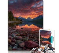 Puzzles pour Adultes 1000 pièces Belle rivière de Montagne, Jeux éducatifs Décoration d'intérieur Idéal comme Cadeau pour Toute la Famille 50x75cm