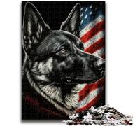 Puzzles pour Adultes 1000 pièces Berger Allemand Difficile à compléter mais Amusant et Humoristique Anniversaire Unique et Cadeaux 26x38cm