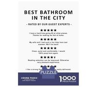 Puzzles pour Adultes 1000 Pièces Best Bathroom in The City Puzzle pour Adolescents Assemblage De Motifs Interaction Parent-Enfant Jeu Au Design Soigné 38x26cm/1000pcs