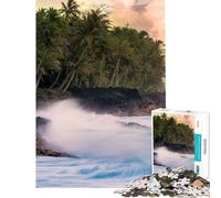 Puzzles pour Adultes 1000 pièces Big Island Jeux Amusants pour Passer Le Temps à la Maison Cadeau d'anniversaire (Taille 38x52cm)