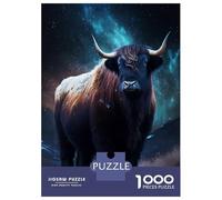Puzzles pour Adultes 1000 Pièces Bison Space Puzzle pour Adultes, Jeu De Réflexion, Cadeau d'anniversaire, Défi Éducatif 70x50cm/1000pcs