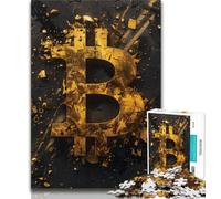 Puzzles pour Adultes 1000 pièces Bitcoin, Aidez Le Cerveau à exercer des Jouets addictifs pour cultiver la Patience, décoration Parfaite (38x26cm)