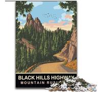 Puzzles pour Adultes 1000 pièces Black Hills Highway, Jouets éducatifs, Jeux Anti-Stress, renforce l'amour Entre Couples 50x75cm