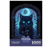 Puzzles pour Adultes 1000 Pièces Black Light Cat 3 Puzzle Adulte Jeux Amusants Analyse Et Logique Idéal comme Cadeau pour Toute La Famille 70x50cm/1000pcs