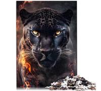 Puzzles pour Adultes 1000 pièces Black Panther on Fire Art Family Game pour et 26x38cm est idéal comme Cadeau pour Toute la Famille