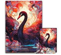 Puzzles pour Adultes 1000 pièces Black Swan, décoration d'intérieur colorée et Jeu Familial interactif, 50x75cm / 19,68x29,52 Pouces