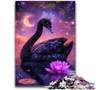 Puzzles pour Adultes 1000 pièces Black Swan Jeu éducatif Familial Offrez des Cadeaux pour Toute la Famille à partir de 14 Ans 50x75cm