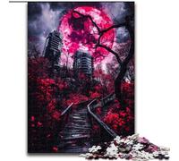 Puzzles pour Adultes 1000 pièces Blood Moon Puzzles Difficiles pour Adultes 26X38CM Casse-tête Stimulant pour Adolescents, soirée de Jeux en Famille Amusante