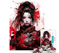 Puzzles pour Adultes 1000 pièces Blood Samurai Casse-tête pour Adolescents Jeu de découpe de précision activités Amusantes à Faire à la Maison (Taille 75x50cm)