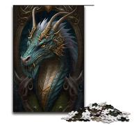 Puzzles pour Adultes 1000 pièces Blue Old Dragon Family Fun Puzzle Excellent Cadeau pour Les Adolescents de 14 Ans et Plus 75x50cm